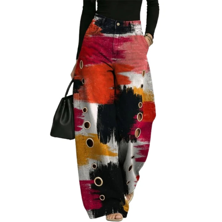 Elara Printed Wide Leg Trousers