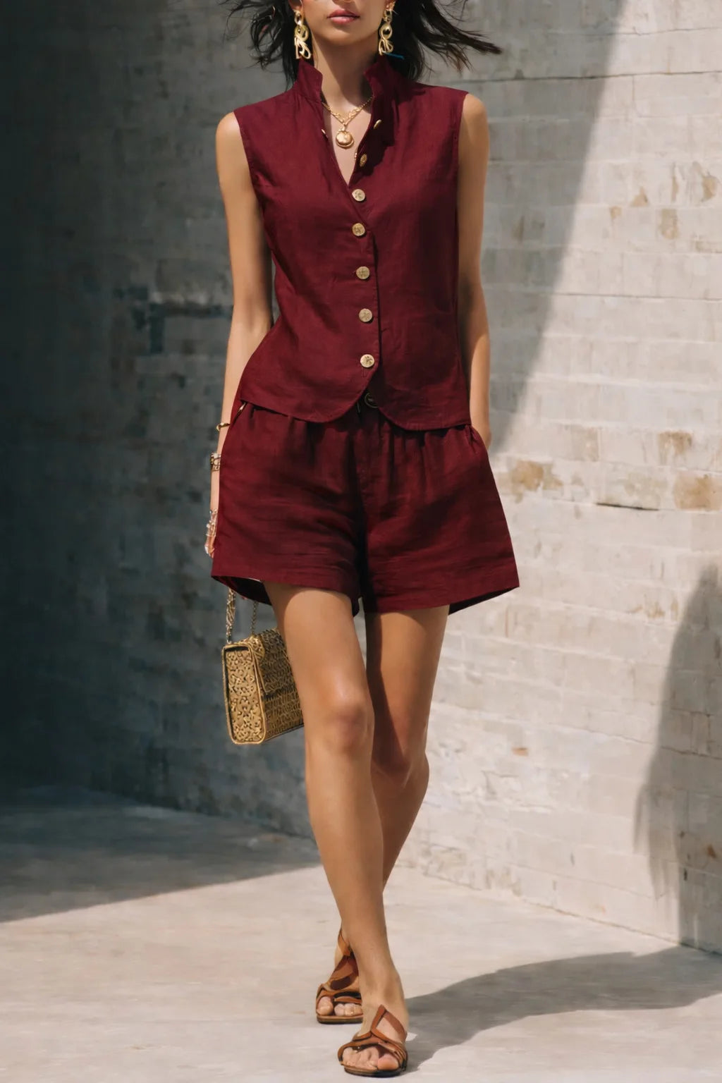 Tessa Relaxed Linen Blend Two Piece Set