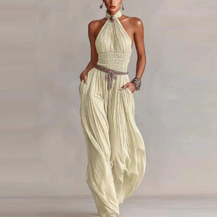 Selene Halter Neck Wide Leg Jumpsuit