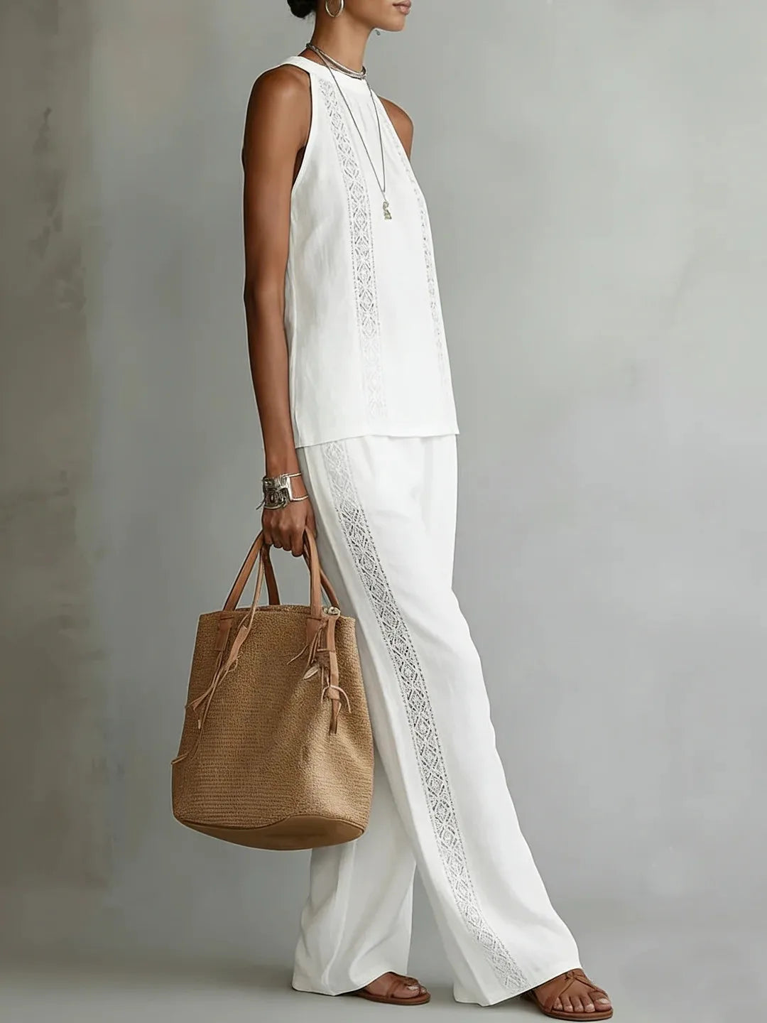 Aubrey Elegant Wide Leg Trouser Set