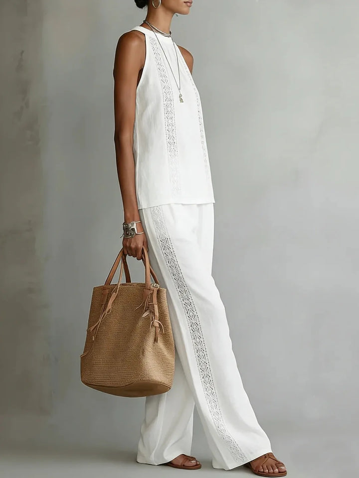 Aubrey Elegant Wide Leg Trouser Set