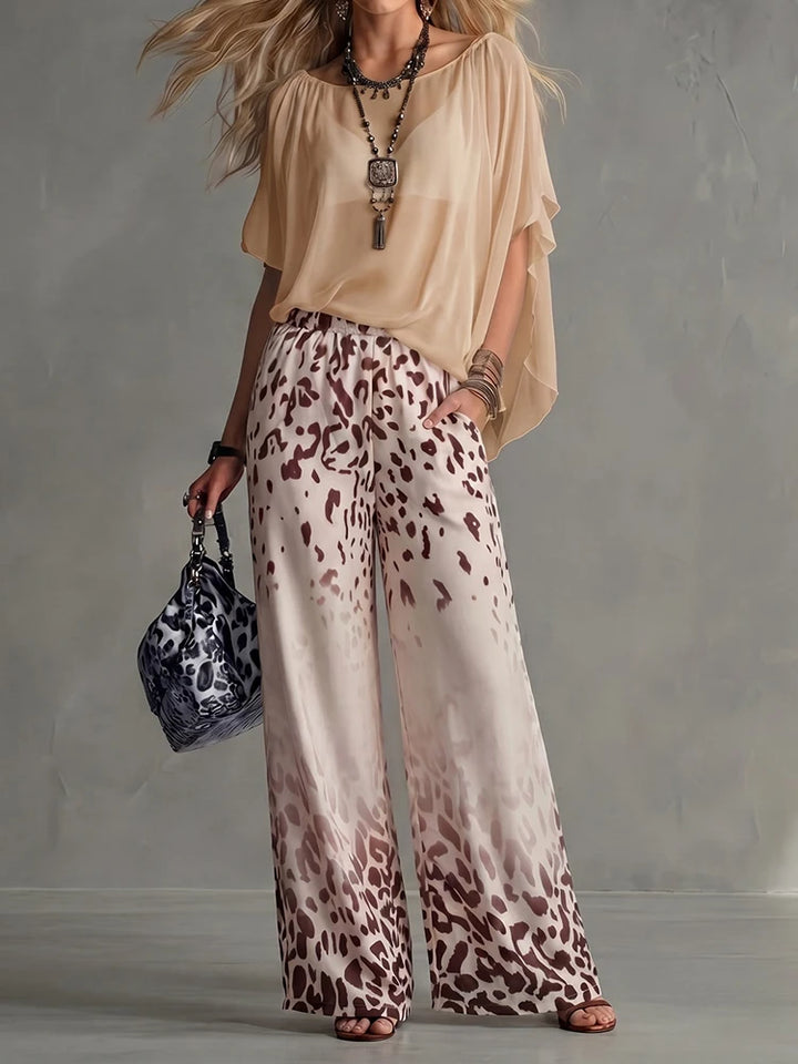 Coralie Leopard Print Two-Piece Set
