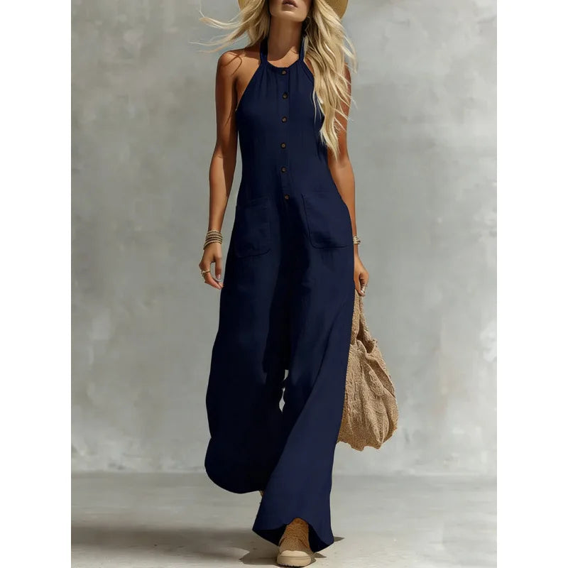 Finley Halter Neck Pocket Jumpsuit