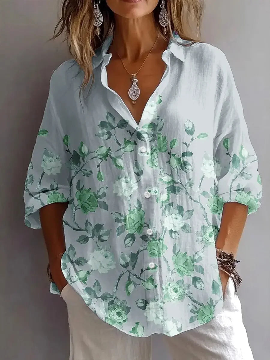 Rosalie Floral Button Up Blouse