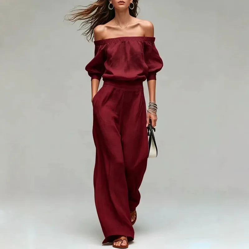 Arabella Off Shoulder Two-Piece Set