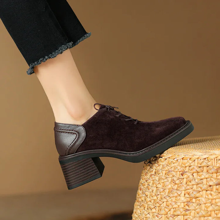 Sutton Suede Block Heel Loafers