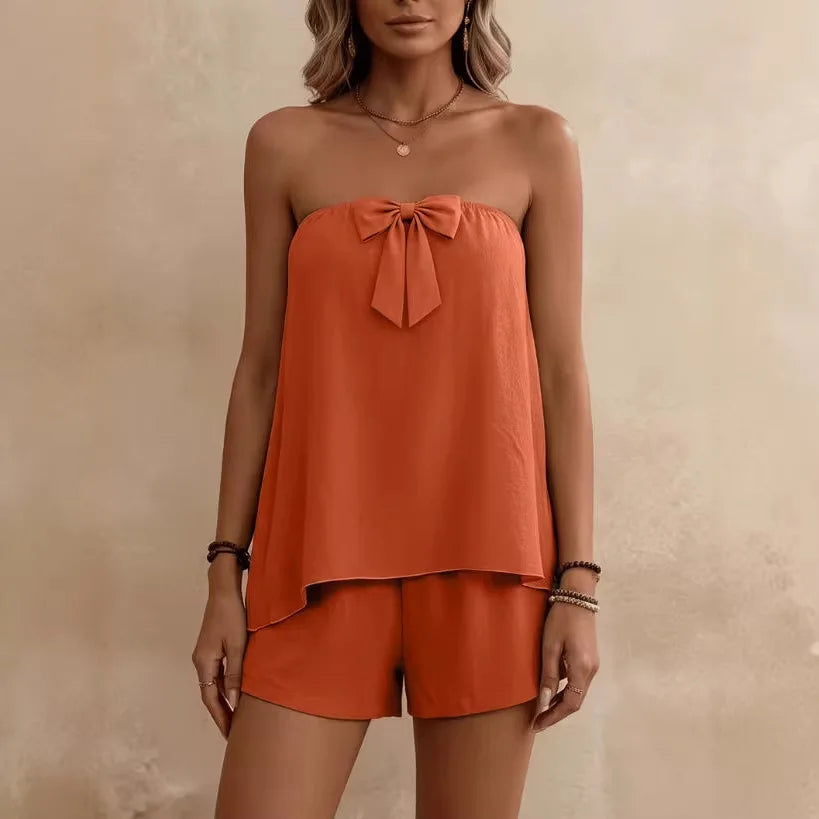 Noelle Strapless Summer Co-Ord Set