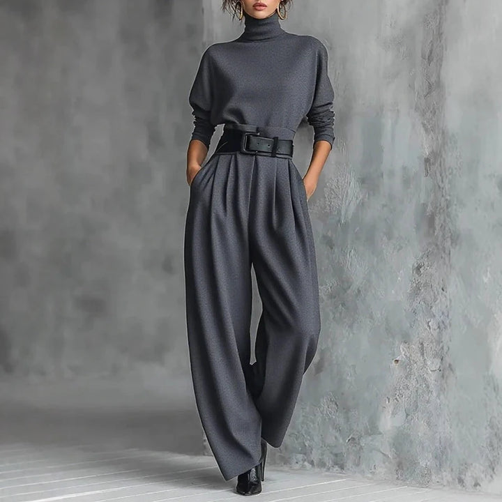 Adeline Elegant Turtleneck Pant Set