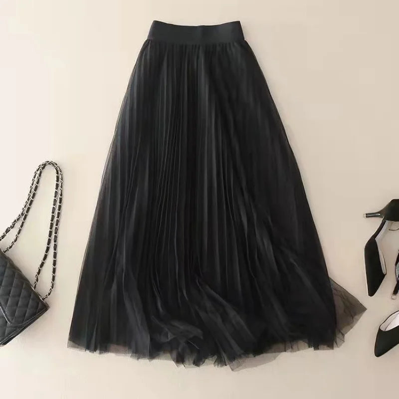 Morgan Pleated Flowy Skirt