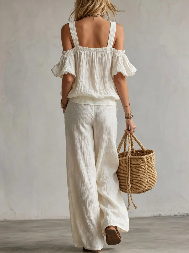 Eliana Ruffle Relaxed Trouser Set