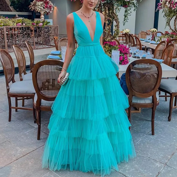 Anastasia Elegant Ruffle Maxi Dress