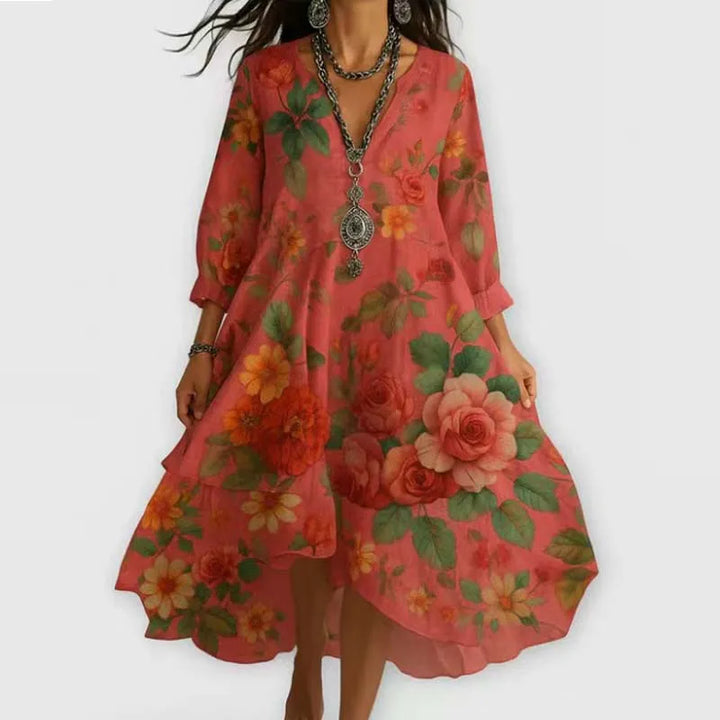 Avaline Boho Floral Maxi Dress