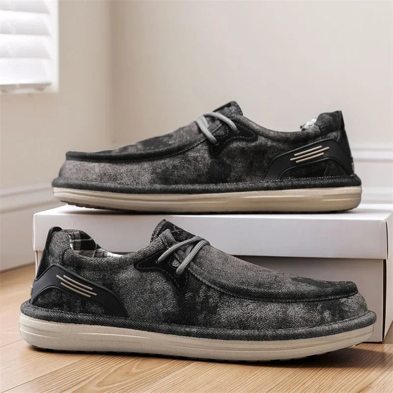Grayson Washed Canvas Loafers