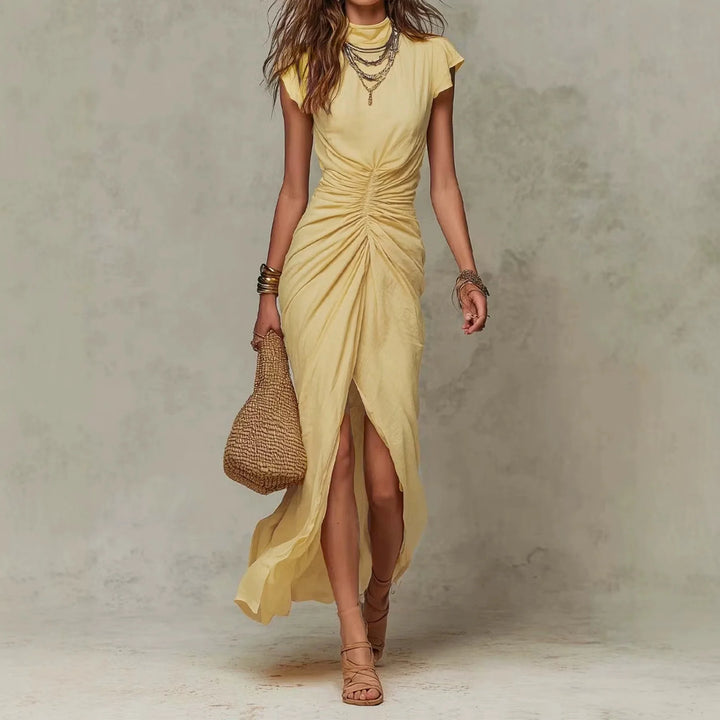 Jolie Mock Neck Split Dress