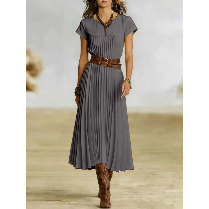 Meredith Elegant Pleated Maxi Dress