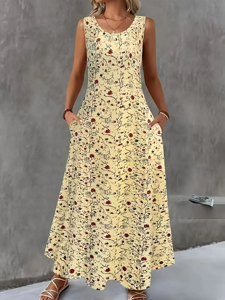 Tansy Boho Floral Pocket Maxi Dress