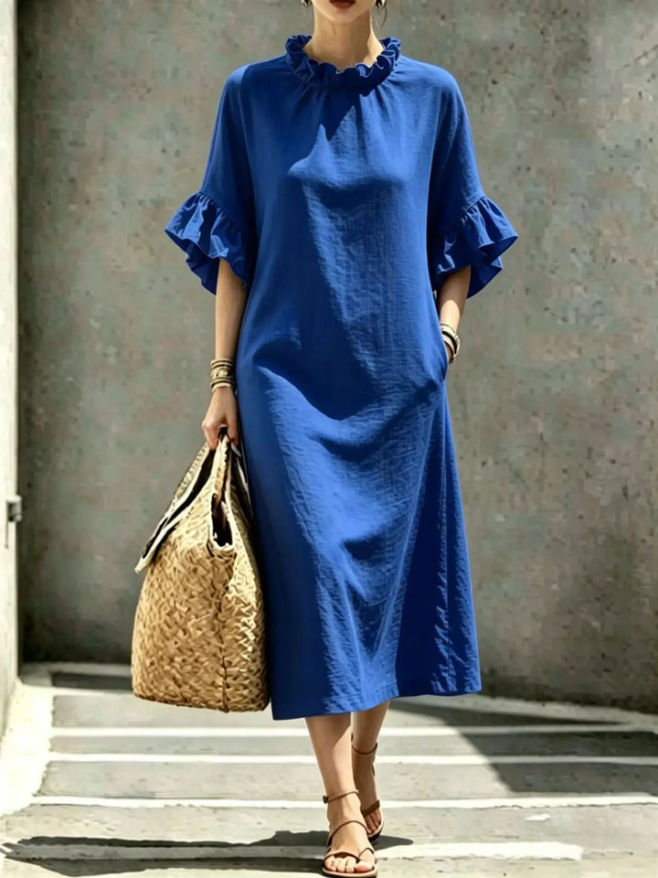 Rosalie Ruffle Sleeve Midi Dress