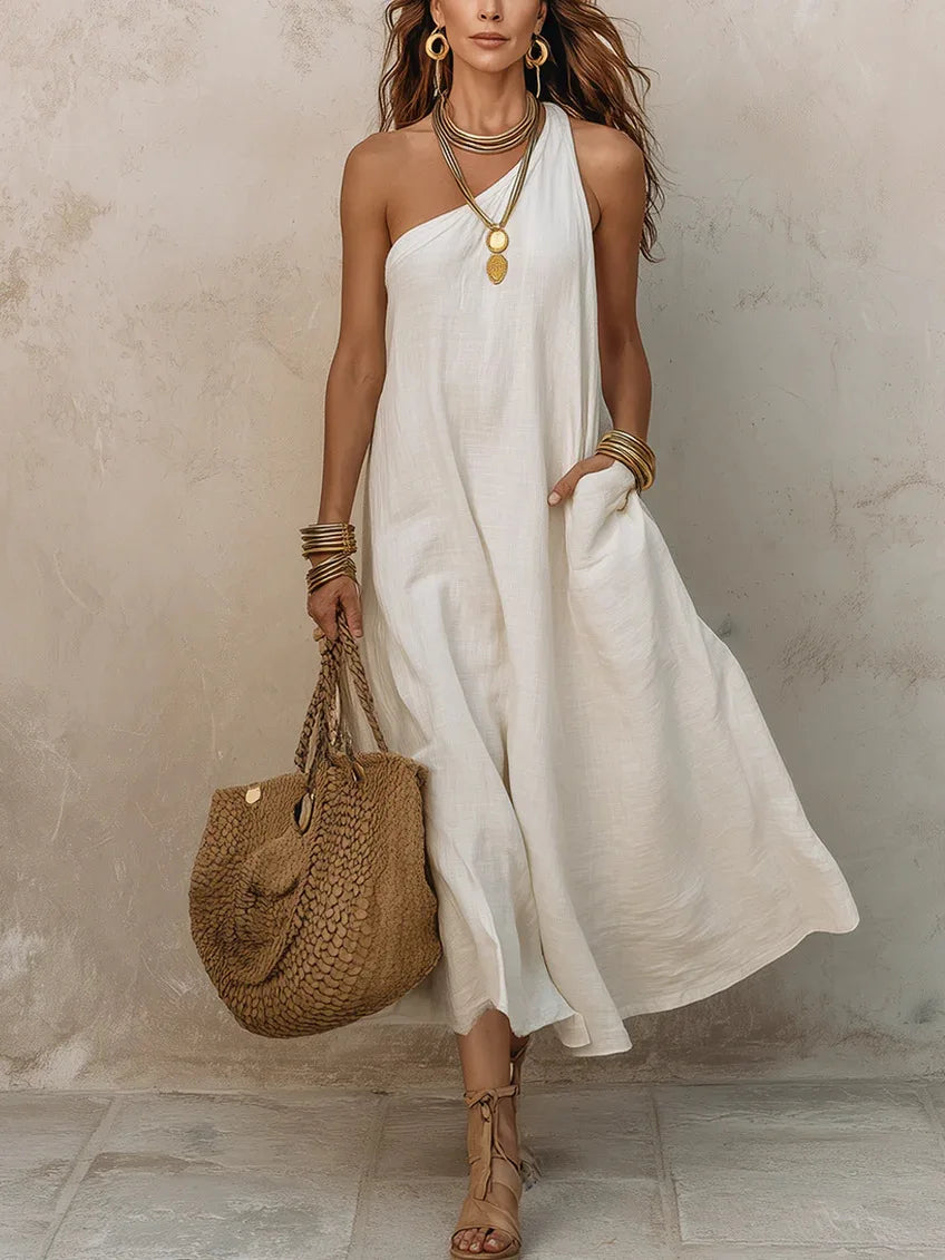 Natasha Asymmetrical Midi Dress