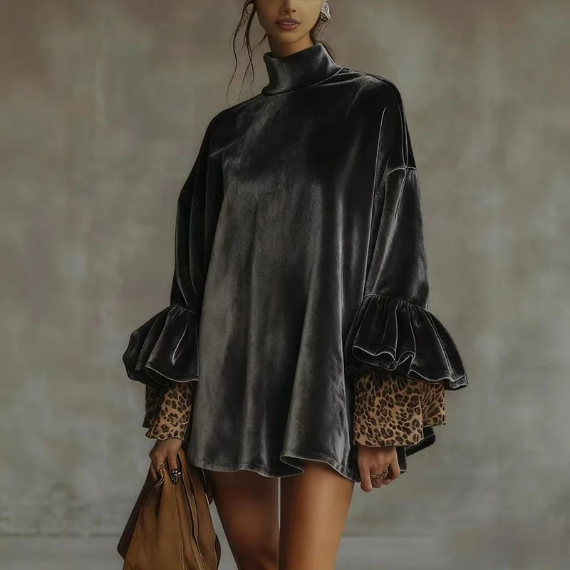 Maris Ruffle Cuff Mini Dress