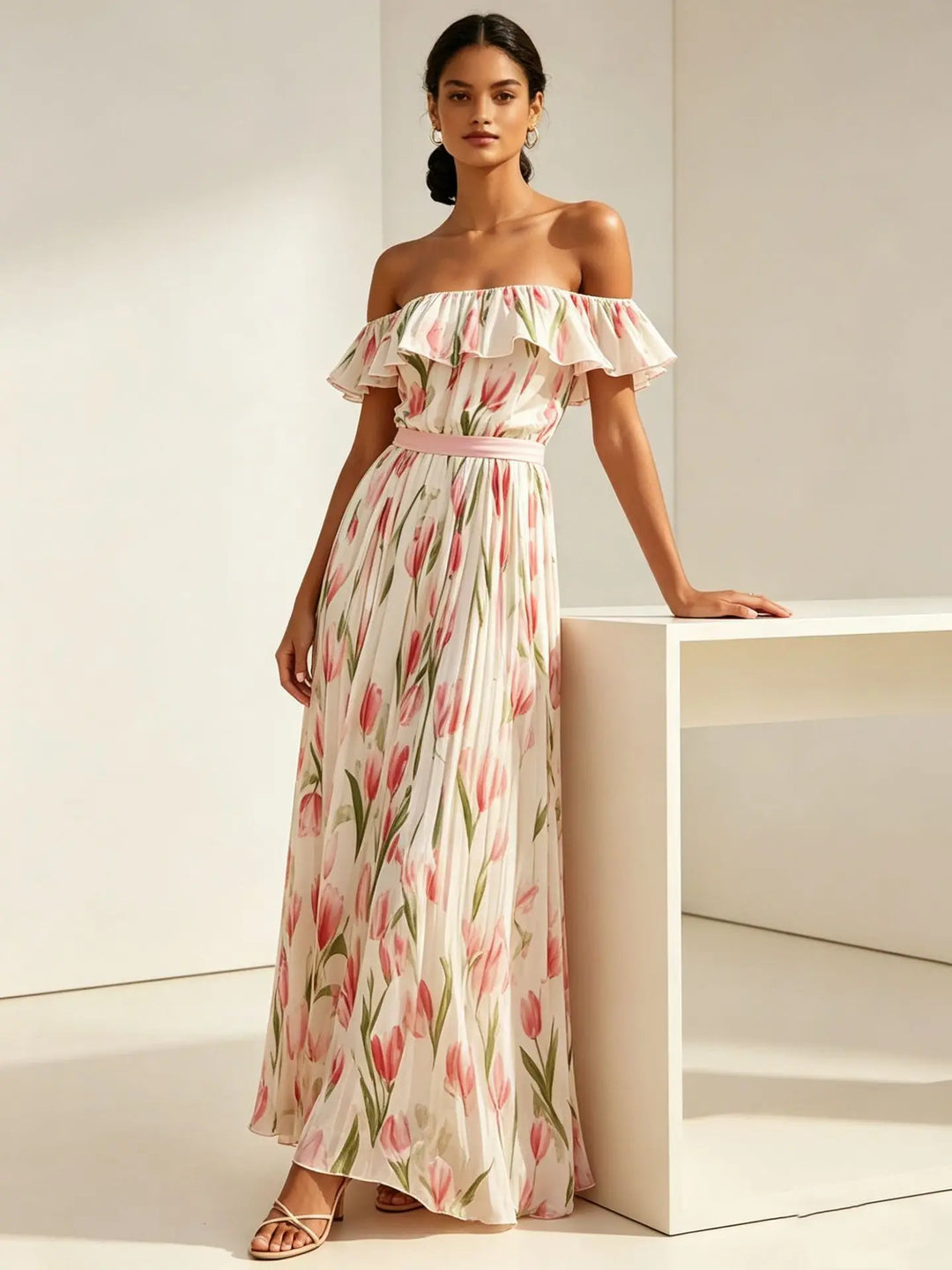 Arabella Off Shoulder Maxi Dress