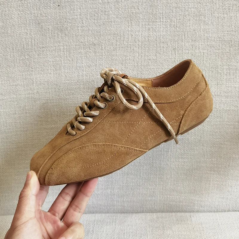 Sable Wide Toe Suede Sneakers