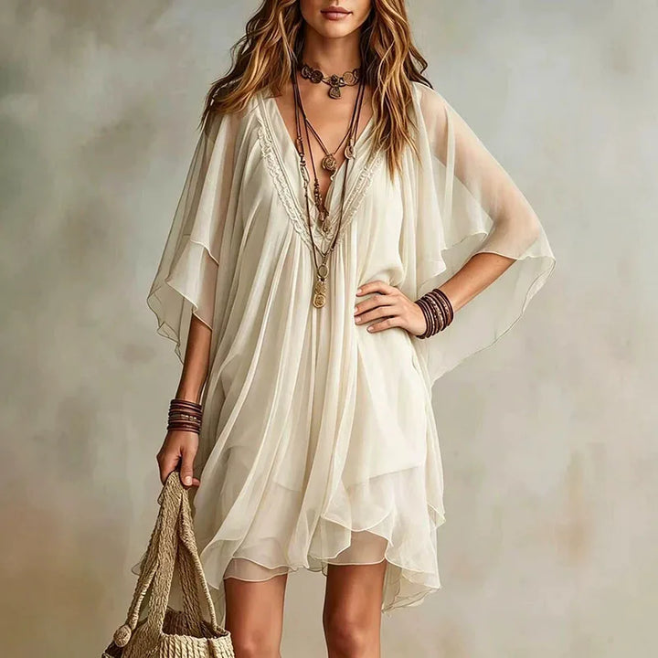 Selene Lace Trim Mini Dress