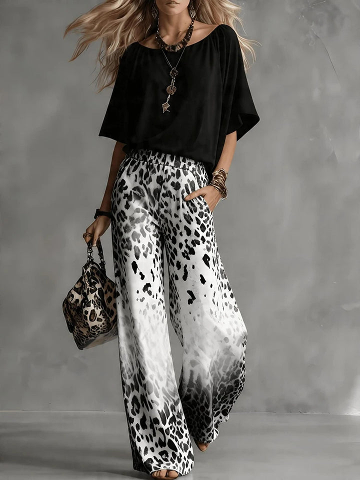 Coralie Leopard Print Two-Piece Set