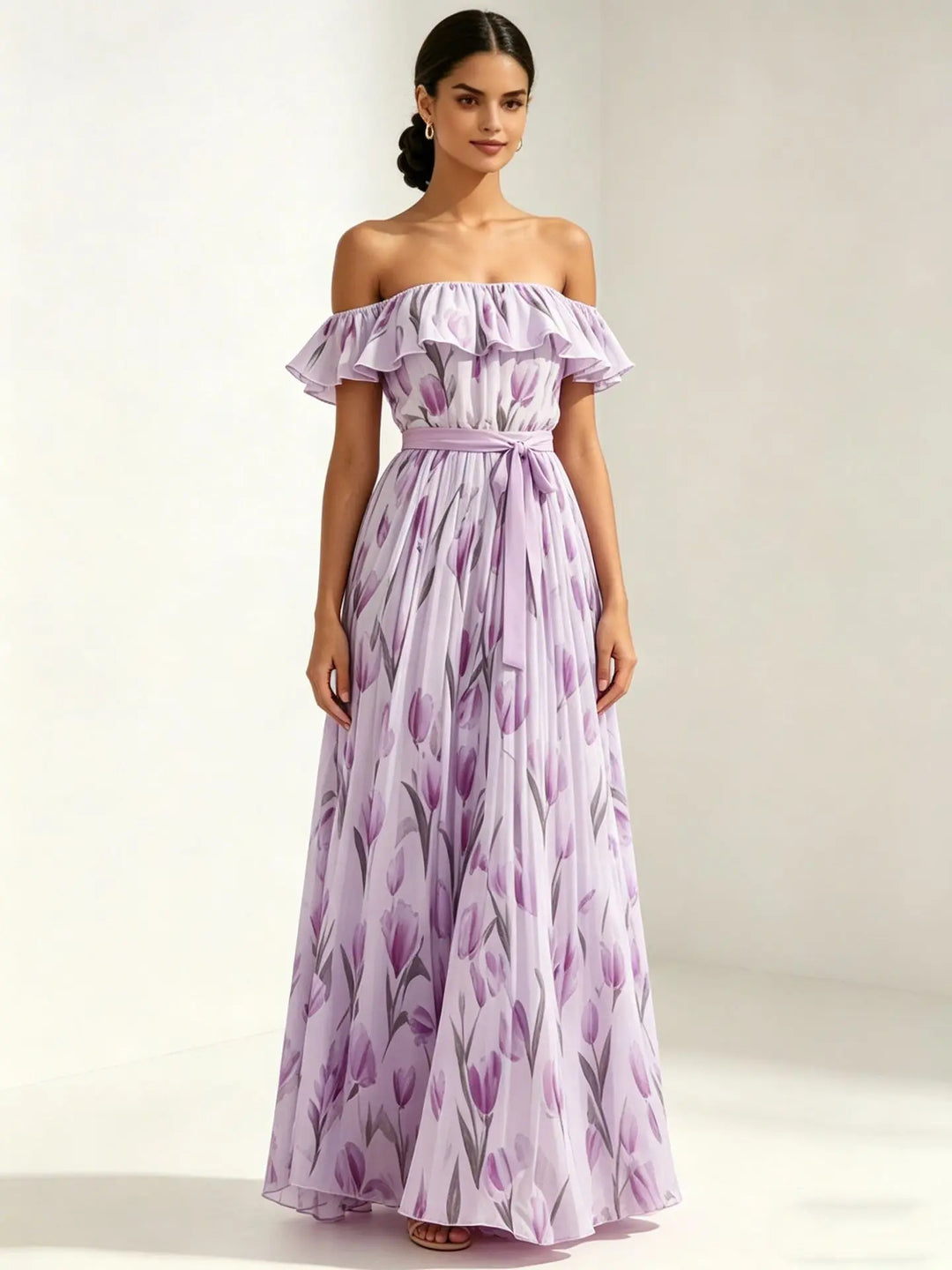 Arabella Off Shoulder Maxi Dress