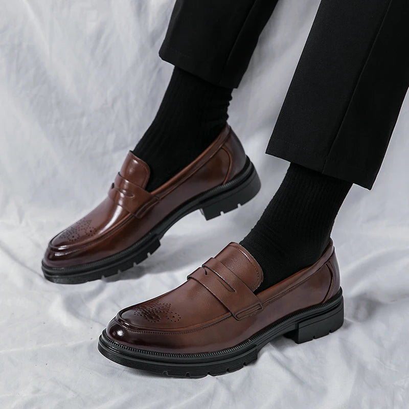 Archie Classic Leather Penny Loafers