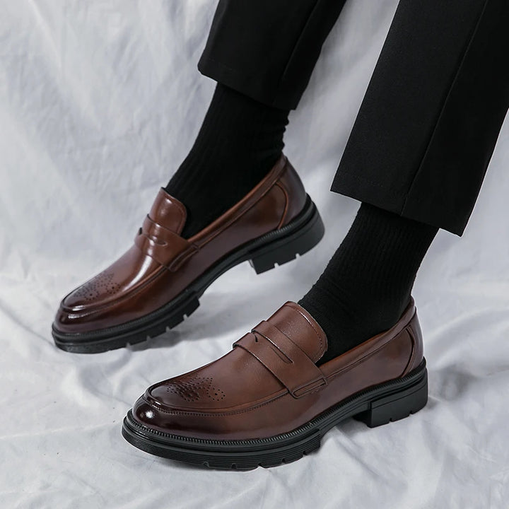 Archie Classic Leather Penny Loafers