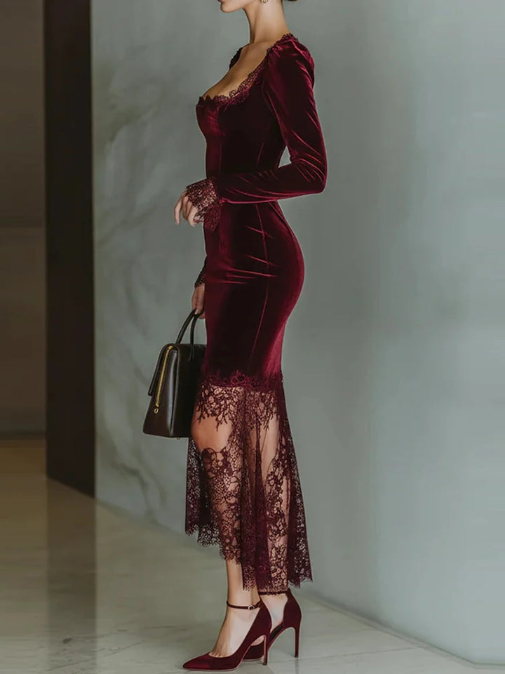 Seraphina Velvet Lace Dress