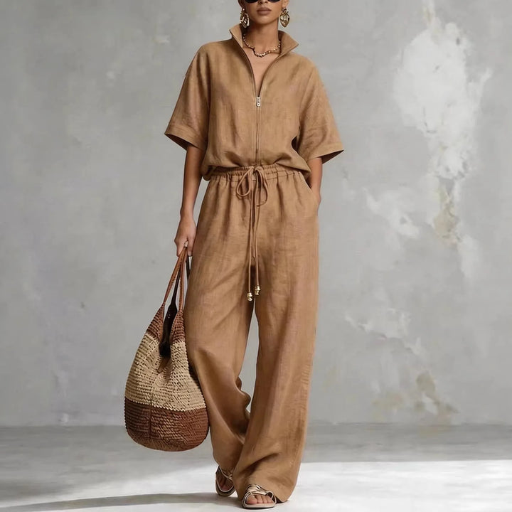 Quinn Linen Wide Leg Pants Set