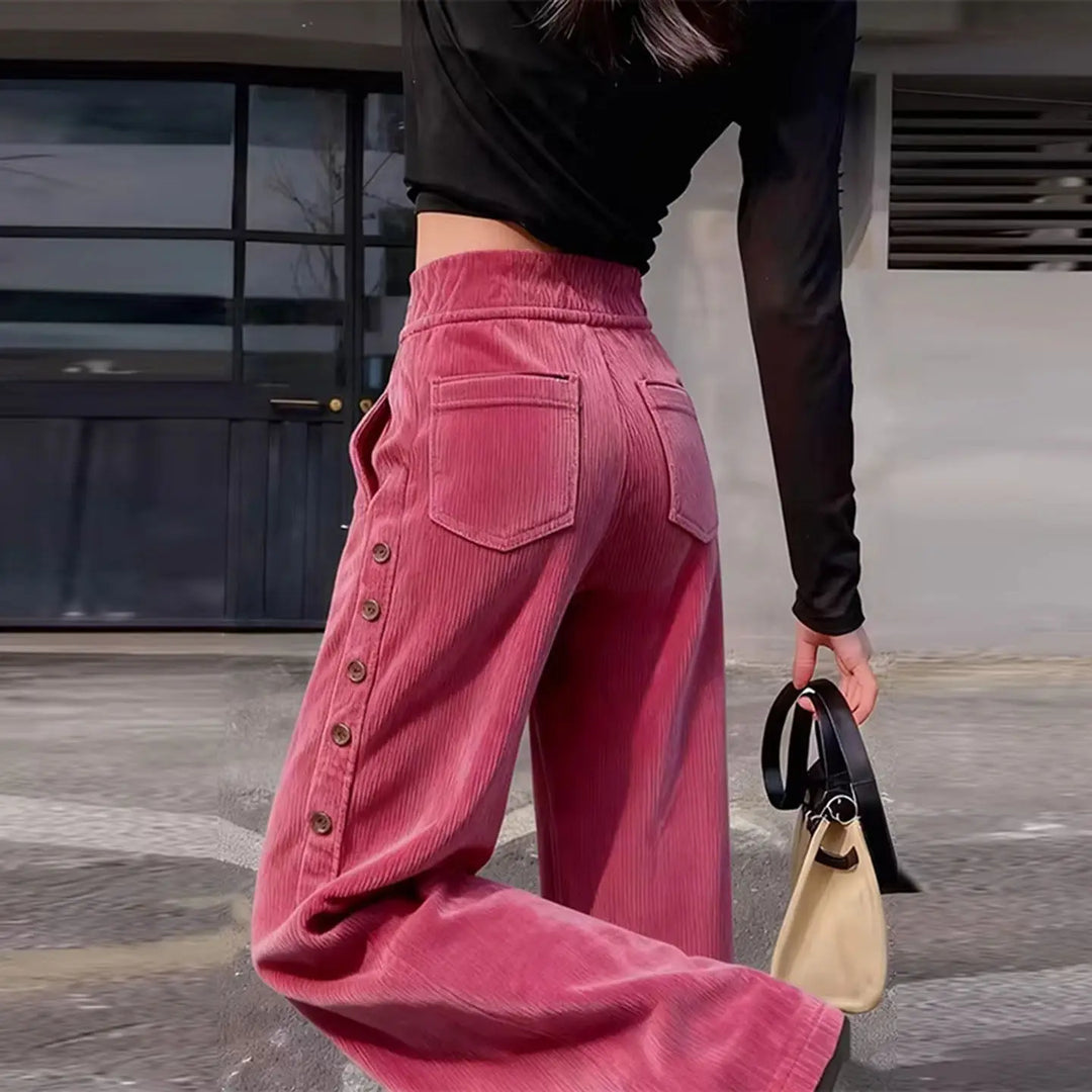 Darcy Button Side Corduroy Pants