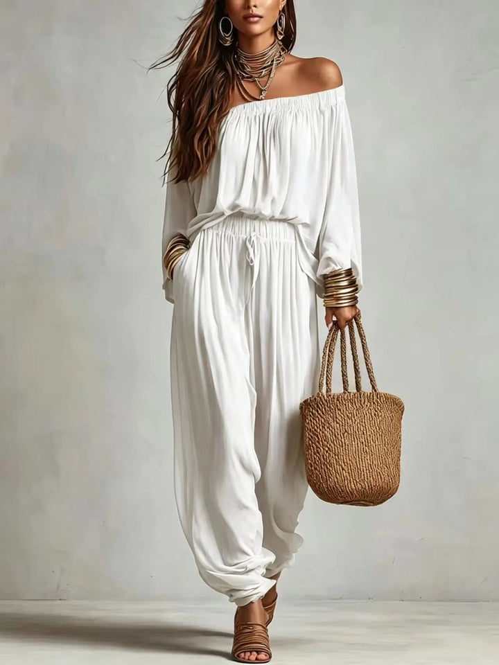 Maribel Off Shoulder Harem Set
