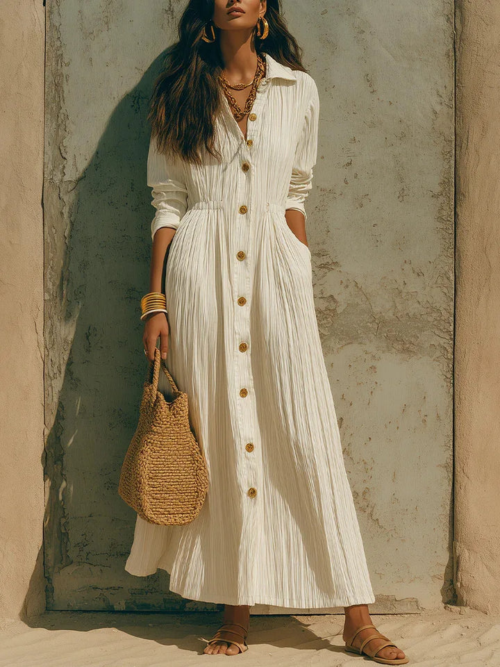 Madeline Button Front Maxi Dress