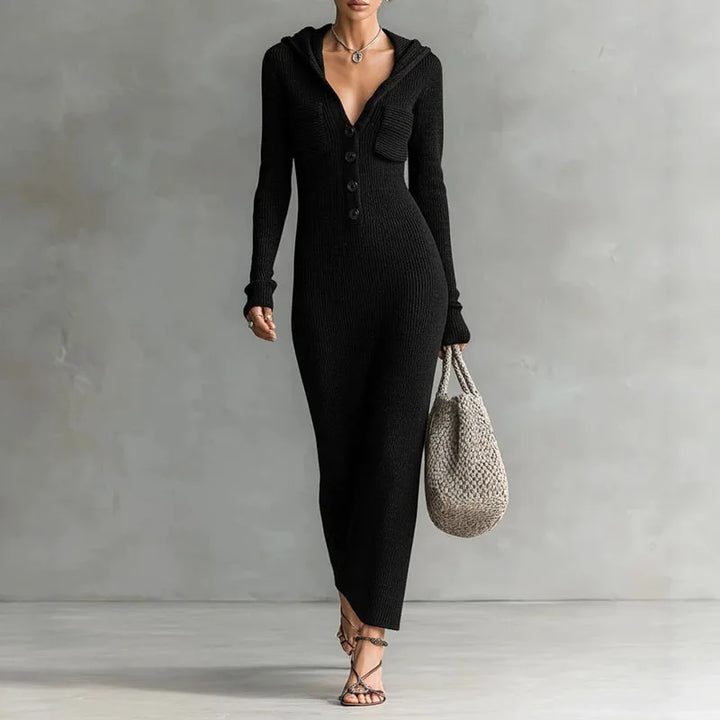 Emmeline Hooded Knit Maxi Dress