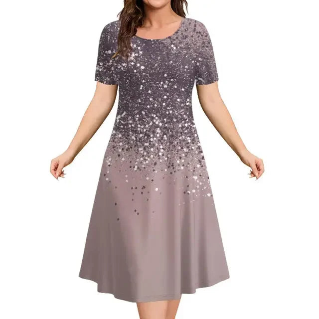 Abigail Printed A Line Midi Dress
