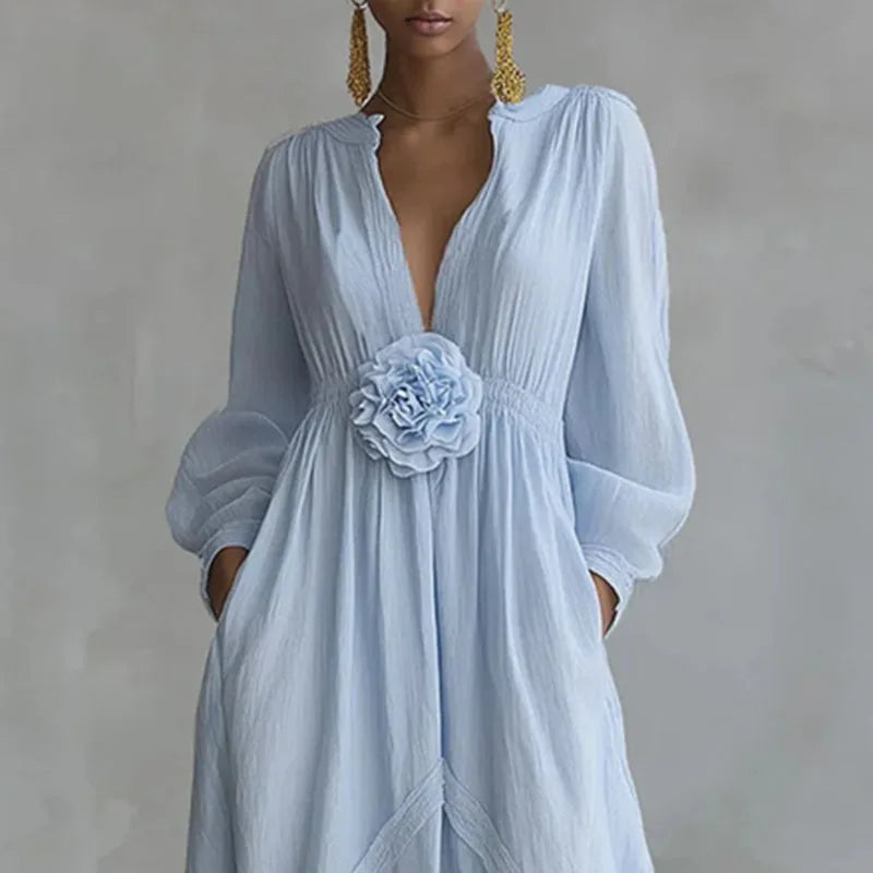 Georgia Deep V  Maxi Dress