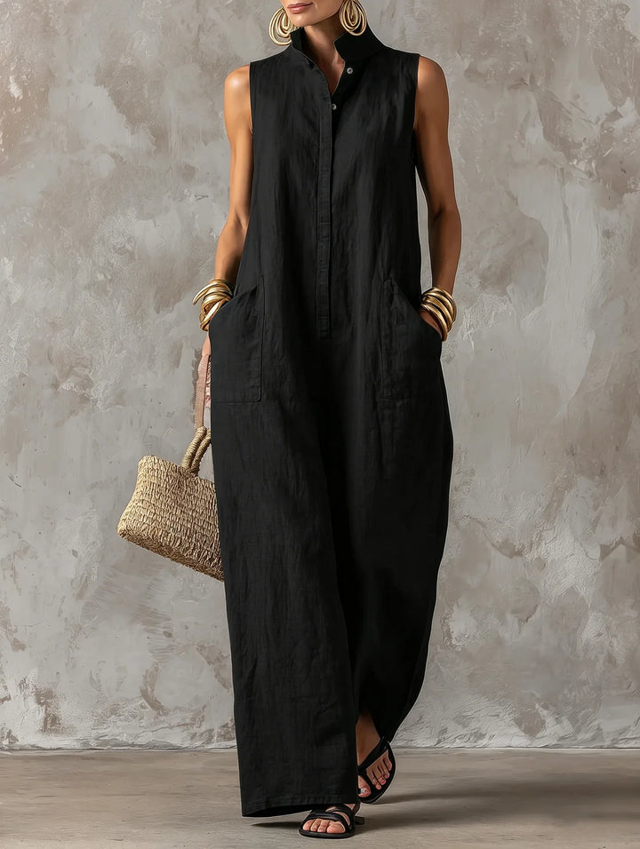 Presley Effortless Stand Collar Jumpsuit