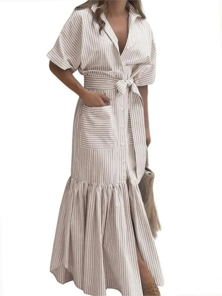 Madison Striped Pocket Maxi Dress