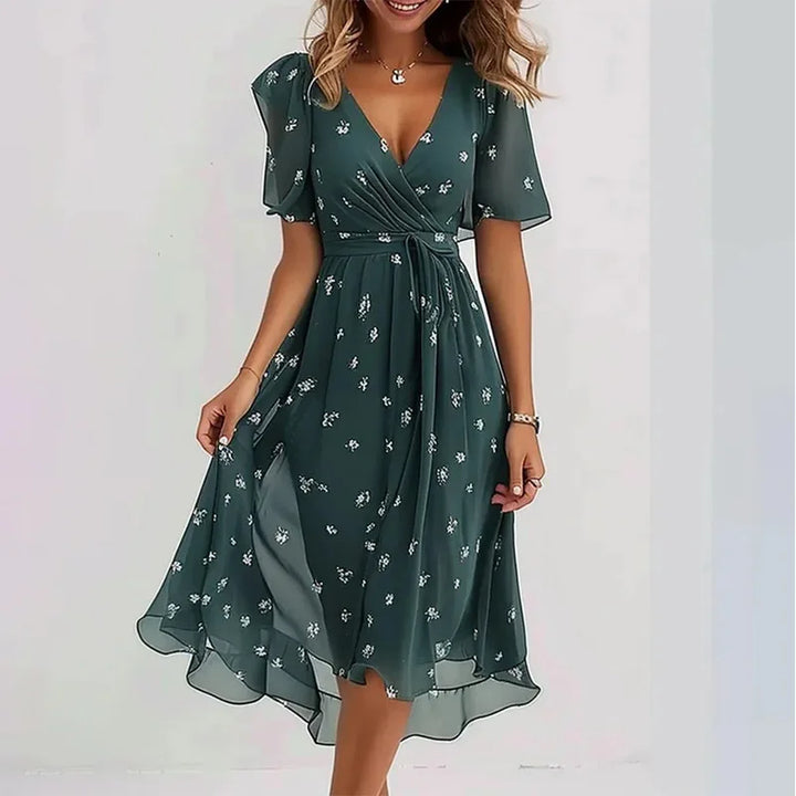Maren Flowy Floral Midi Dress
