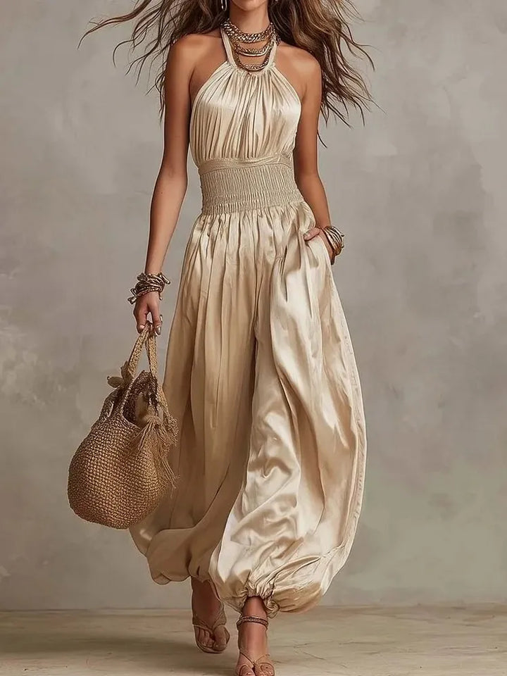 Evelina Gathered Waist Jumpsuit