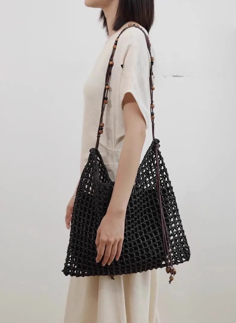 Solana Straw Beach Tote Bag