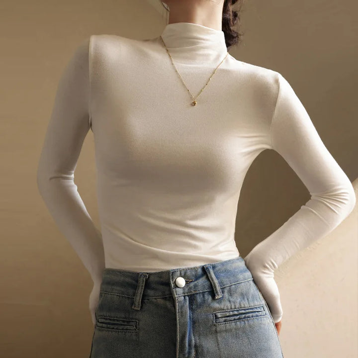 Delia Mock Neck Knit Top