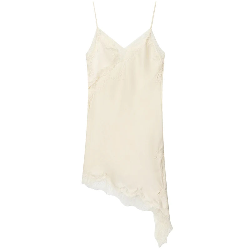 Colette Lace Asymmetrical Midi Dress