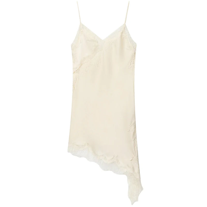 Colette Lace Asymmetrical Midi Dress