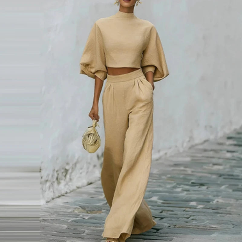 Erica Wide Leg Trouser Set