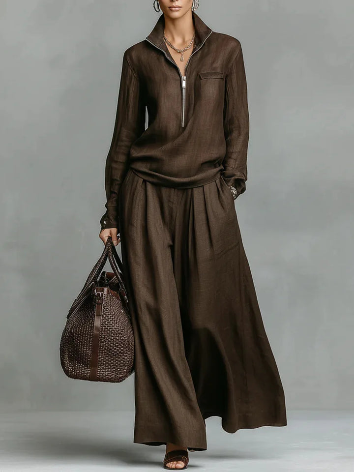 Aisha Relaxed Wide Leg Pant Set