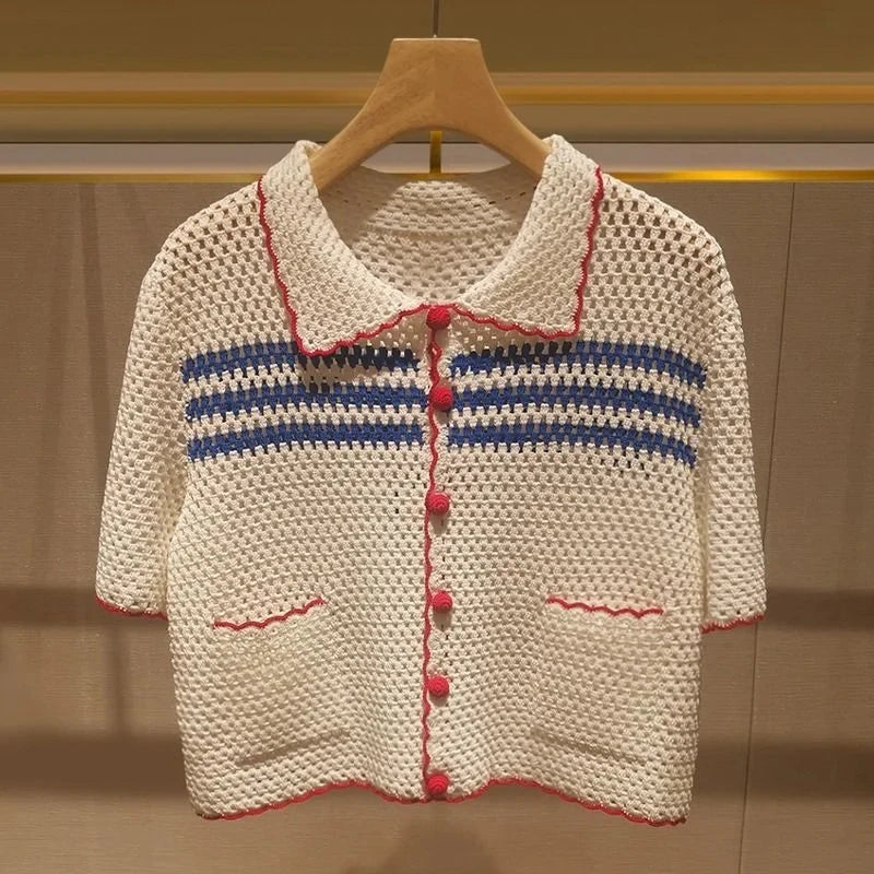Maisie Crochet Knitted Blouse