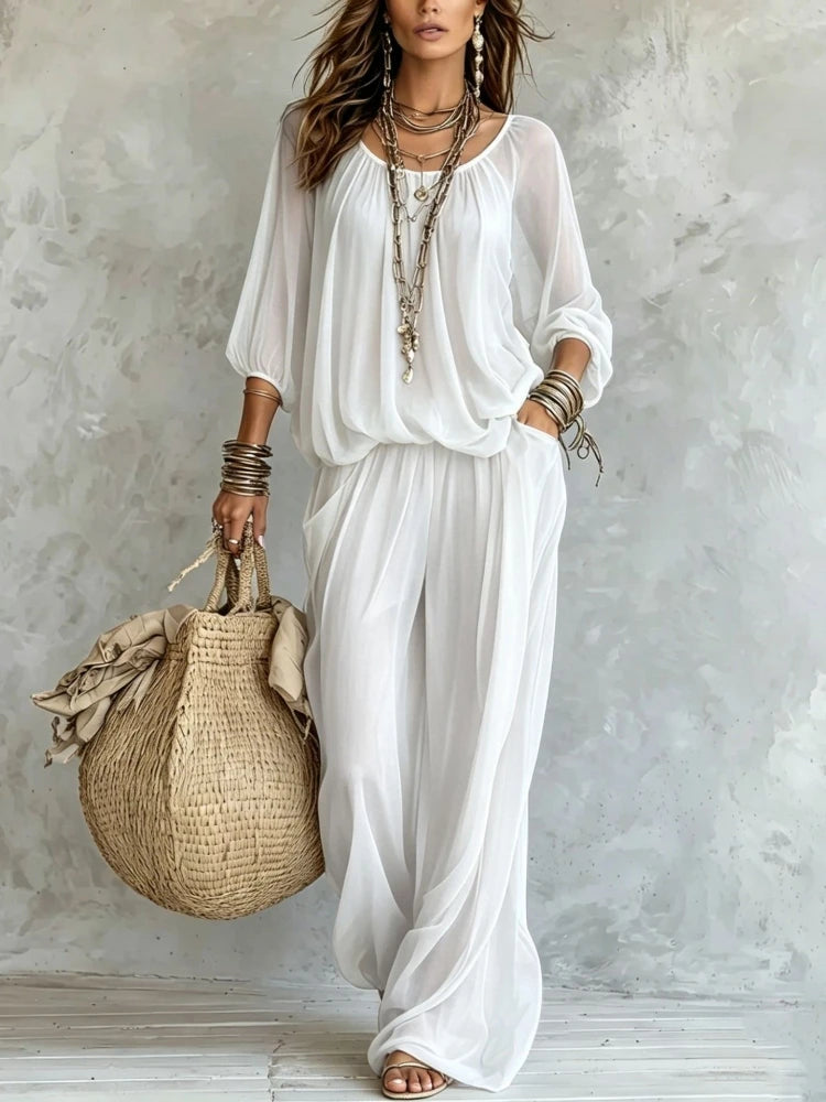 Alessia Wide Leg Two-Piece Set